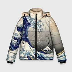 Куртка зимняя для мальчика ЯПОНСКАЯ КАРТИНА, цвет: 3D-светло-серый