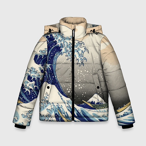 Зимняя куртка для мальчика ЯПОНСКАЯ КАРТИНА / 3D-Светло-серый – фото 1