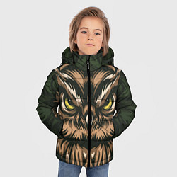 Куртка зимняя для мальчика Хищная сова, цвет: 3D-черный — фото 2