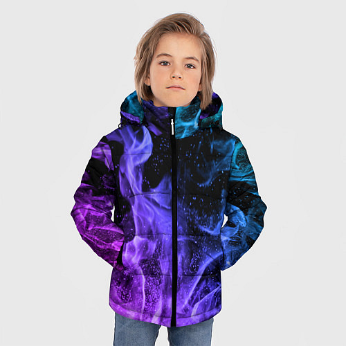 Зимняя куртка для мальчика ОГОНЬ НЕОН / 3D-Черный – фото 3