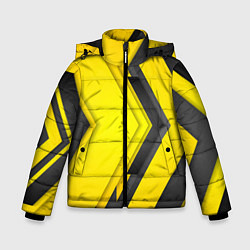 Куртка зимняя для мальчика СПОРТИВНАЯ ГЕОМЕТРИЯ, цвет: 3D-черный