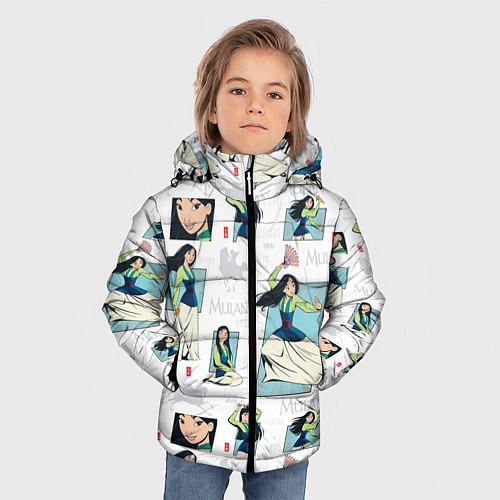 Зимняя куртка для мальчика Mulan Pattern / 3D-Черный – фото 3