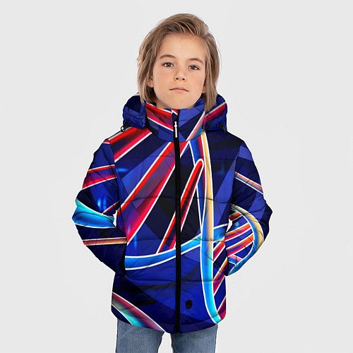 Зимняя куртка для мальчика ДНК / 3D-Черный – фото 3