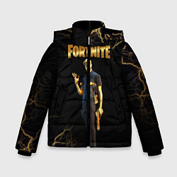 Куртка зимняя для мальчика Gold Midas Fortnite 2, цвет: 3D-черный