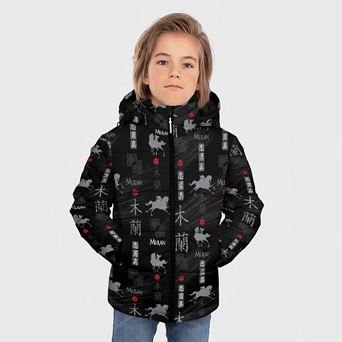 Зимняя куртка для мальчика Mulan Black Pattern / 3D-Черный – фото 3