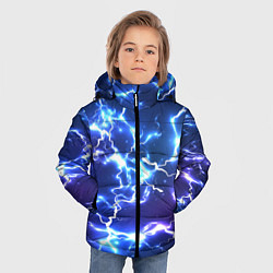 Куртка зимняя для мальчика СВЕТЯЩИЕСЯ МОЛНИИ, цвет: 3D-черный — фото 2
