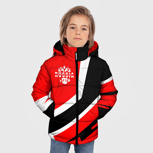 Зимняя куртка для мальчика Russia / 3D-Черный – фото 3