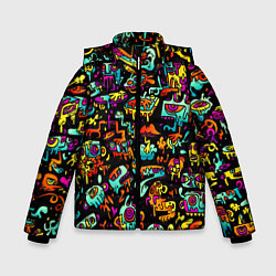 Куртка зимняя для мальчика Zombi Slime, цвет: 3D-светло-серый