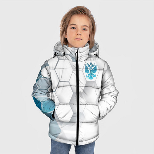 Зимняя куртка для мальчика Россия / 3D-Черный – фото 3