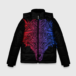 Куртка зимняя для мальчика Wolf art, цвет: 3D-черный