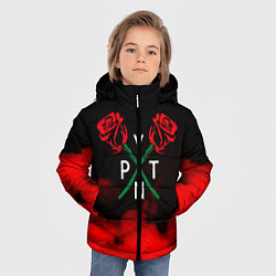 Куртка зимняя для мальчика PYTN X ROSE, цвет: 3D-черный — фото 2
