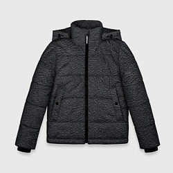 Куртка зимняя для мальчика Текстура черная кожа рельеф, цвет: 3D-светло-серый