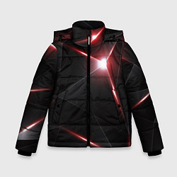 Куртка зимняя для мальчика 3D свечение, цвет: 3D-черный