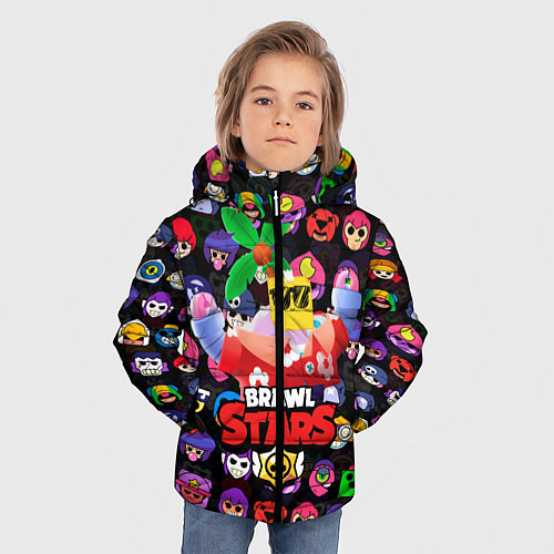 Зимняя куртка для мальчика БРАВЛ СТАРС СПРАУТ SPROUT / 3D-Черный – фото 3