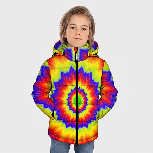 Зимняя куртка для мальчика Tie-Dye / 3D-Красный – фото 3