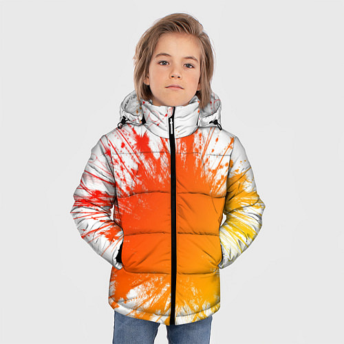 Зимняя куртка для мальчика Клякса / 3D-Черный – фото 3