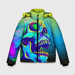 Зимняя куртка для мальчика Neon skull