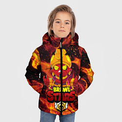 Куртка зимняя для мальчика BRAWL STARS EVIL GENE ДЖИН, цвет: 3D-красный — фото 2