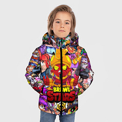 Куртка зимняя для мальчика BRAWL STARS EVIL GENE ДЖИН, цвет: 3D-черный — фото 2