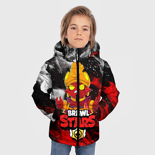 Зимняя куртка для мальчика BRAWL STARS EVIL GENE ДЖИН / 3D-Черный – фото 3