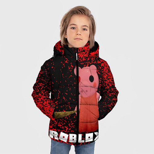 Зимняя куртка для мальчика Roblox Piggy / 3D-Черный – фото 3