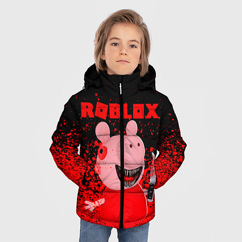 Зимняя куртка для мальчика Roblox Piggy / 3D-Черный – фото 3
