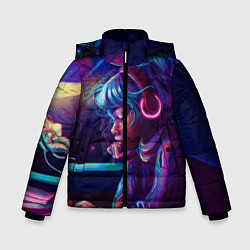 Куртка зимняя для мальчика ДОМА, цвет: 3D-черный