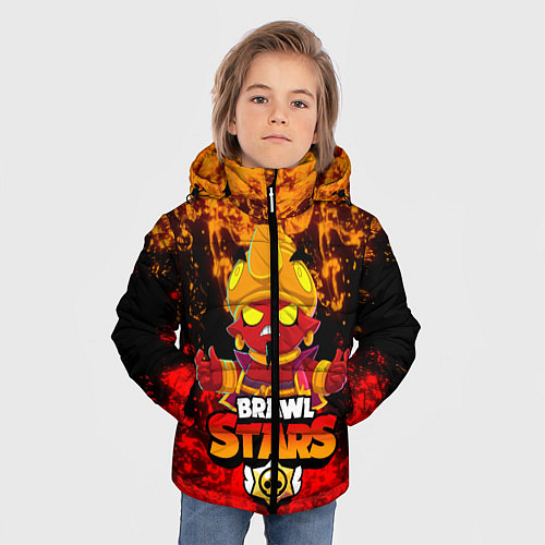 Зимняя куртка для мальчика BRAWL STARS EVIL GENE / 3D-Черный – фото 3