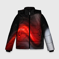 Зимняя куртка для мальчика BLACK RED WAVES АБСТРАКЦИЯ