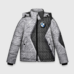 Зимняя куртка для мальчика BMW - emblem - metal - texture