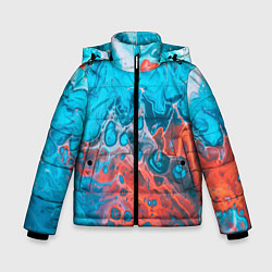 Зимняя куртка для мальчика Цветные разводы