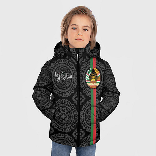 Зимняя куртка для мальчика Таджикистан / 3D-Черный – фото 3