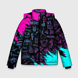 Куртка зимняя для мальчика FORTNITE ФОРНТАЙТ, цвет: 3D-черный