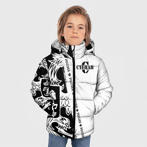 Зимняя куртка для мальчика Степан / 3D-Черный – фото 3