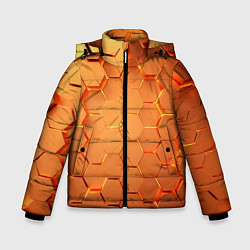 Зимняя куртка для мальчика Золотые 3D плиты