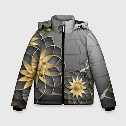 Зимняя куртка для мальчика 3D цветы