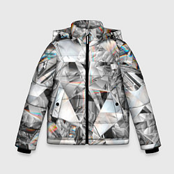 Куртка зимняя для мальчика Зеркальный калейдоскоп, цвет: 3D-красный