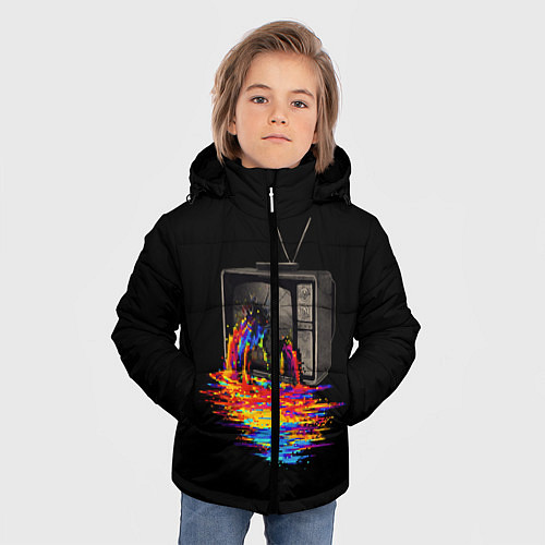 Зимняя куртка для мальчика Треш / 3D-Черный – фото 3