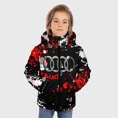 Зимняя куртка для мальчика AUDI / 3D-Черный – фото 3