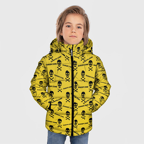 Зимняя куртка для мальчика Опасная Зона / 3D-Черный – фото 3
