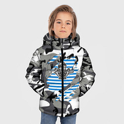 Куртка зимняя для мальчика Рваный камуфляж ВДВ, цвет: 3D-красный — фото 2
