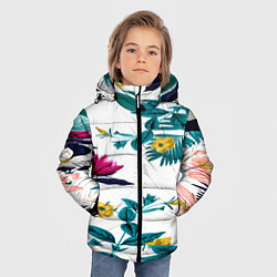 Куртка зимняя для мальчика ЦВЕТОЧНЫЙ, цвет: 3D-черный — фото 2