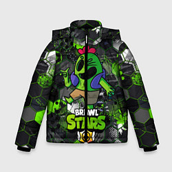 Куртка зимняя для мальчика Спайк brawl stars Spike, цвет: 3D-черный