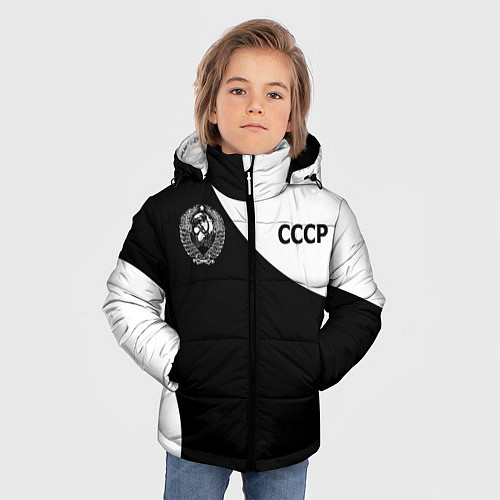 Зимняя куртка для мальчика СССР / 3D-Черный – фото 3