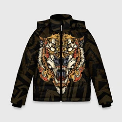 Куртка зимняя для мальчика Тигровый стимпанк Tiger, цвет: 3D-красный