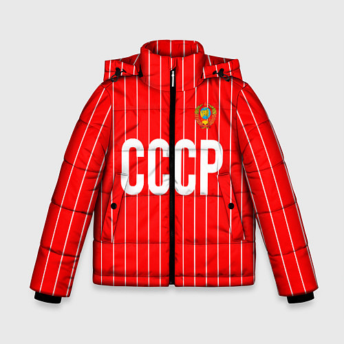 Зимняя куртка для мальчика Форма сборной СССР / 3D-Светло-серый – фото 1