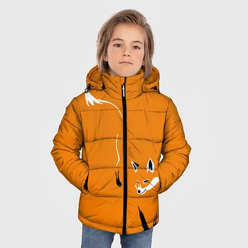 Зимняя куртка для мальчика ЛИСА / 3D-Черный – фото 3