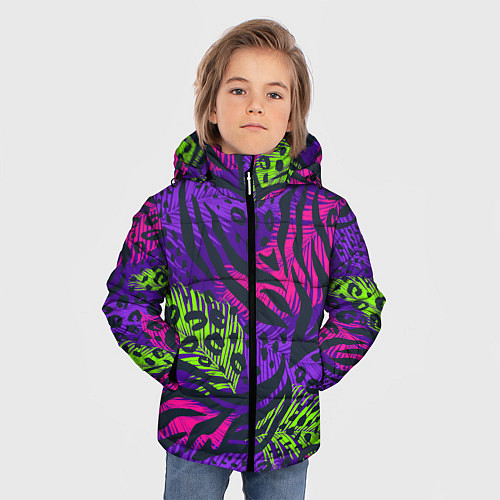 Зимняя куртка для мальчика Африканский дух / 3D-Черный – фото 3