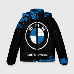 Куртка зимняя для мальчика BMW БМВ, цвет: 3D-светло-серый