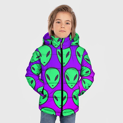 Зимняя куртка для мальчика ALIENS / 3D-Черный – фото 3